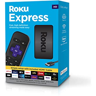 Roku Express | HD Streaming Media Player with High Speed HDMI Cable and Simple Remote